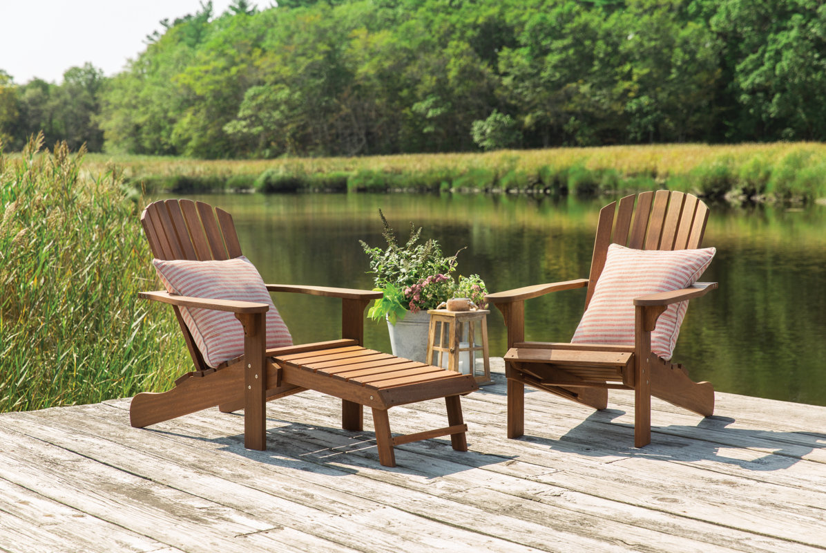 Solid Wood Adirondack Chair with Ottoman & Reviews Joss & Main